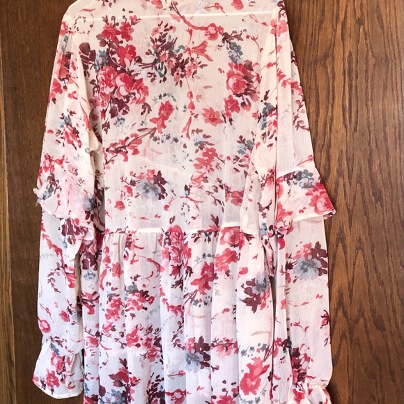 High neck ruffled sheer BOHO SUNDANCE BLOUSE! - Picture 3 of 5